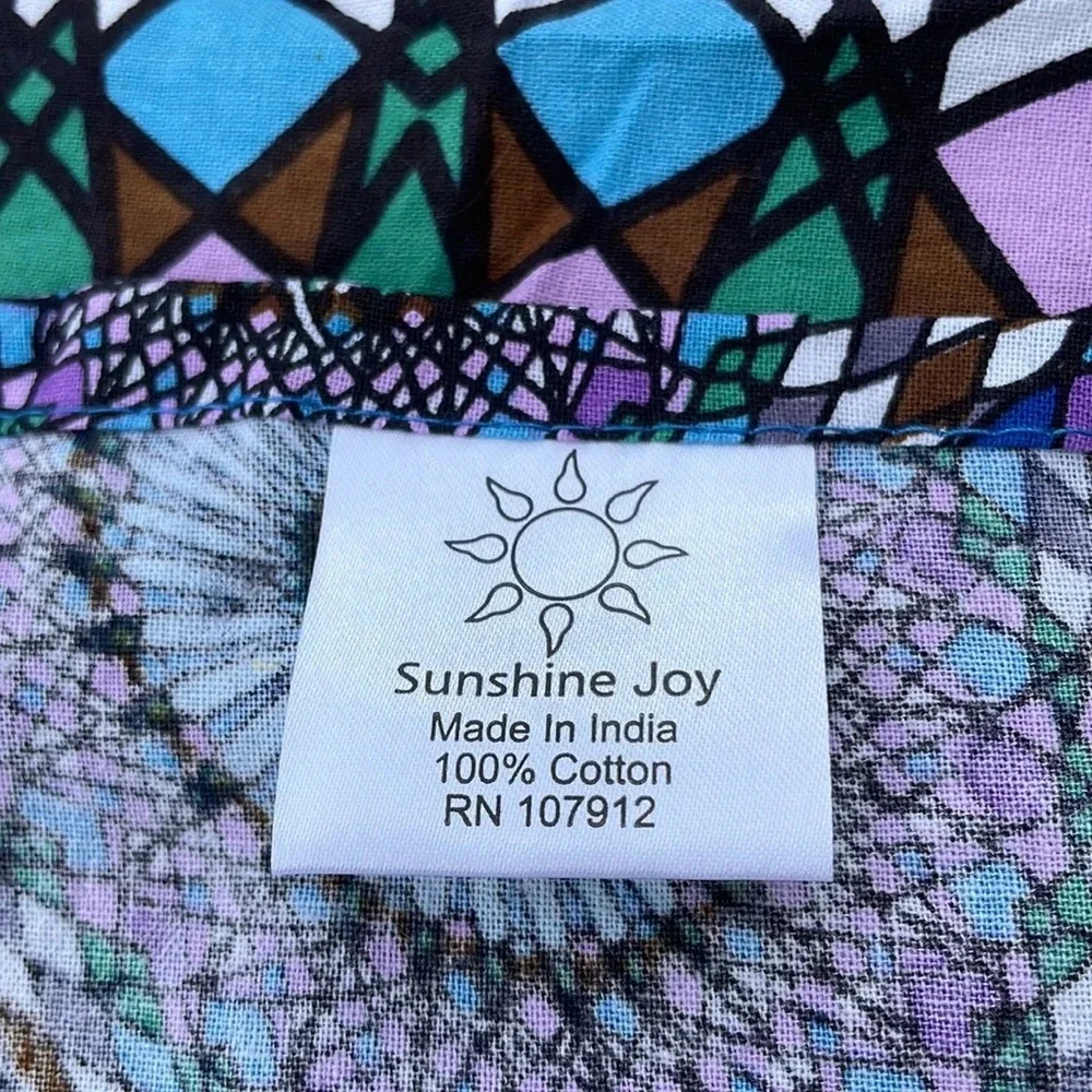 Sunshine Joy 3D Geometric Rings Tapestry